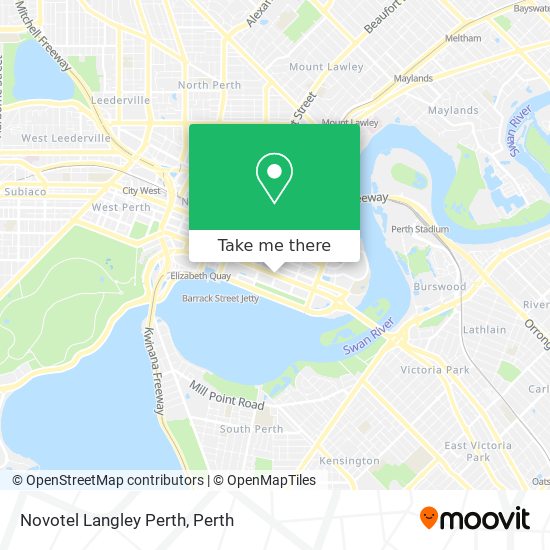 Mapa Novotel Langley Perth