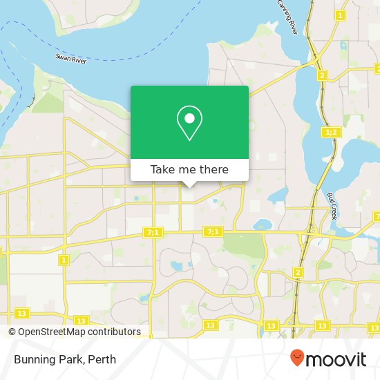 Mapa Bunning Park