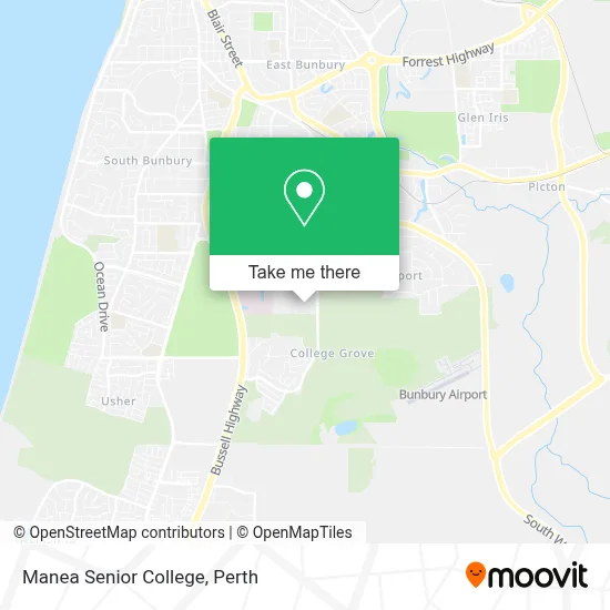 Mapa Manea Senior College