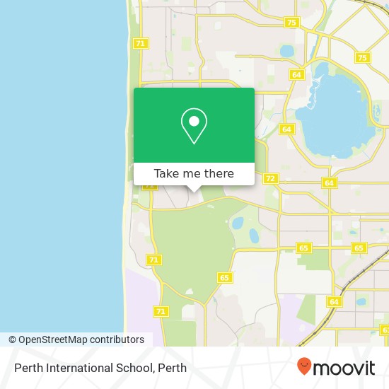 Mapa Perth International School