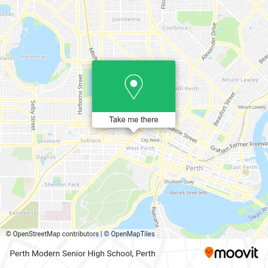 Mapa Perth Modern Senior High School