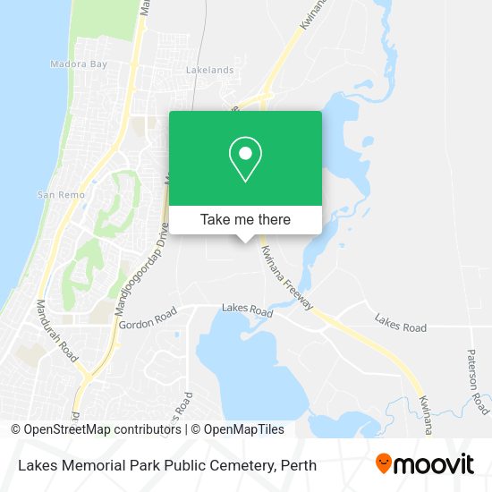 Lakes Memorial Park Public Cemetery map