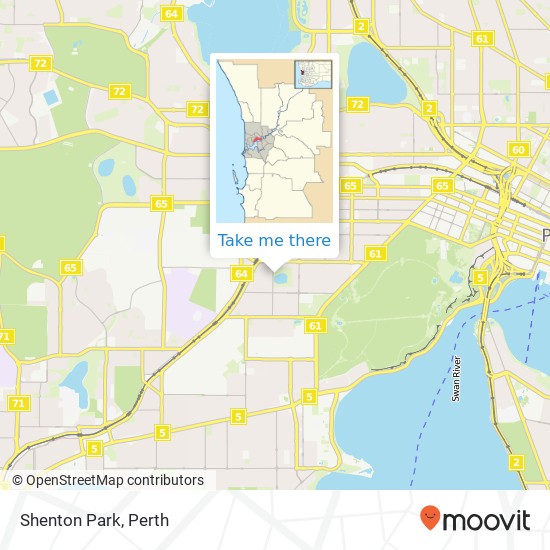 Mapa Shenton Park