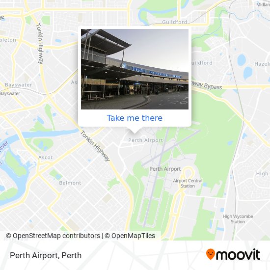 Mapa Perth Airport