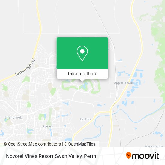 Novotel Vines Resort Swan Valley map