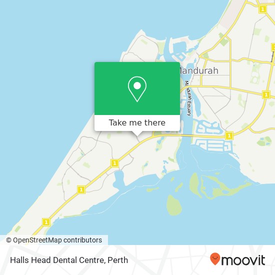 Halls Head Dental Centre map