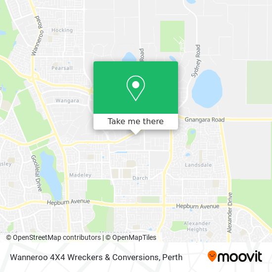 Wanneroo 4X4 Wreckers & Conversions map