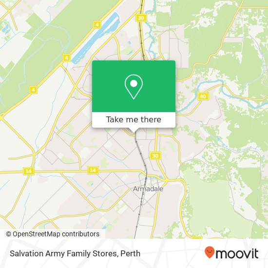 Salvation Army Family Stores map