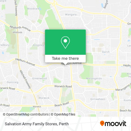 Salvation Army Family Stores map