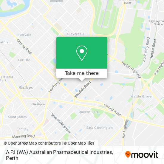 A.P.I (WA) Australian Pharmaceutical Industries map