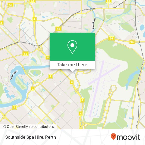 Southside Spa Hire map