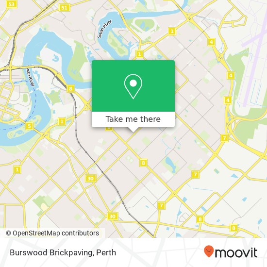 Burswood Brickpaving map