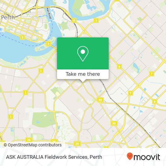 Mapa ASK AUSTRALIA Fieldwork Services