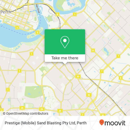 Prestige (Mobile) Sand Blasting Pty Ltd map
