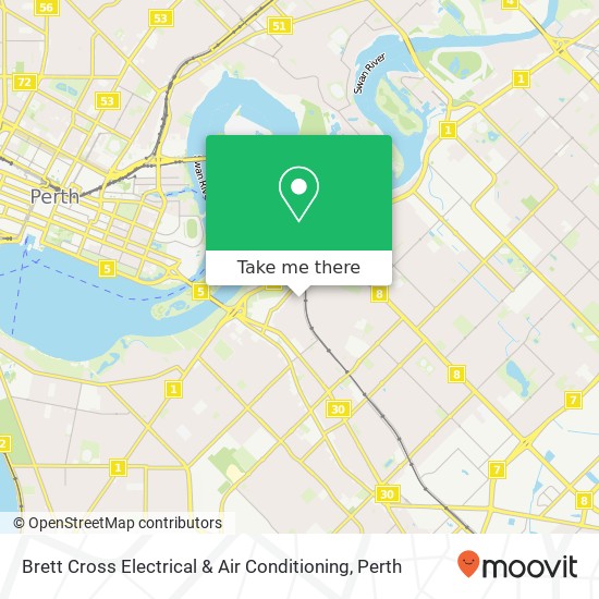 Brett Cross Electrical & Air Conditioning map