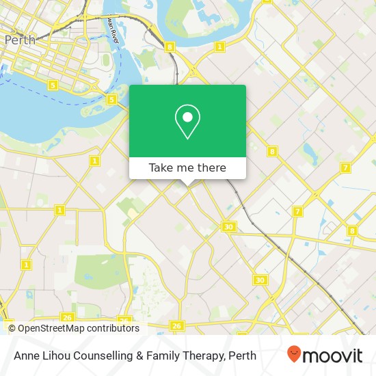 Mapa Anne Lihou Counselling & Family Therapy