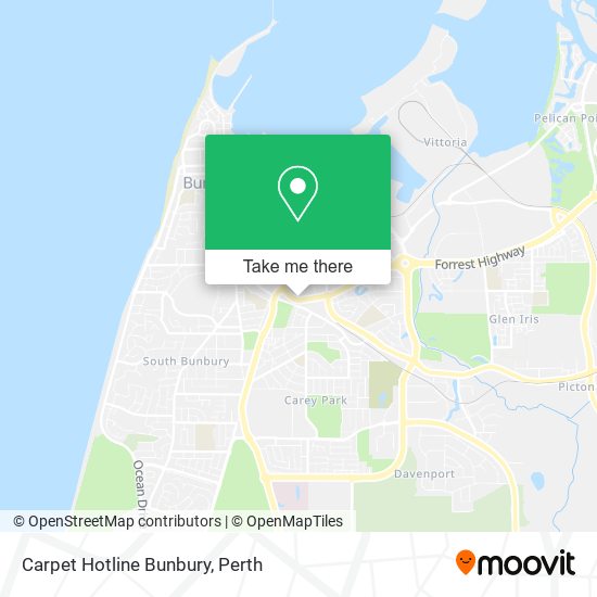 Carpet Hotline Bunbury map