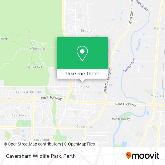 Caversham Wildlife Park map