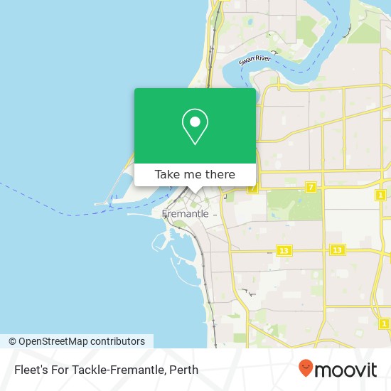 Mapa Fleet's For Tackle-Fremantle