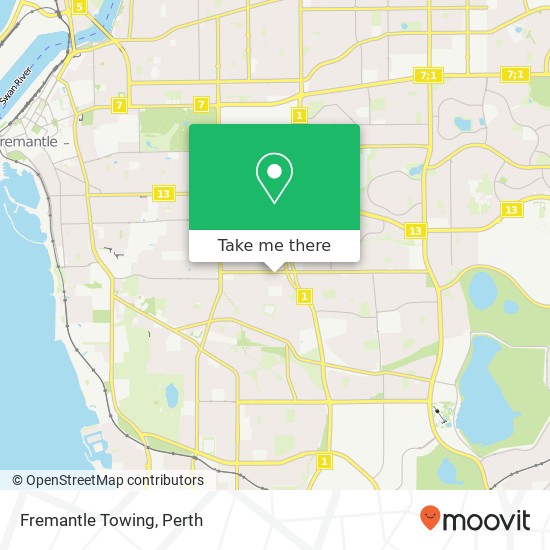 Fremantle Towing map