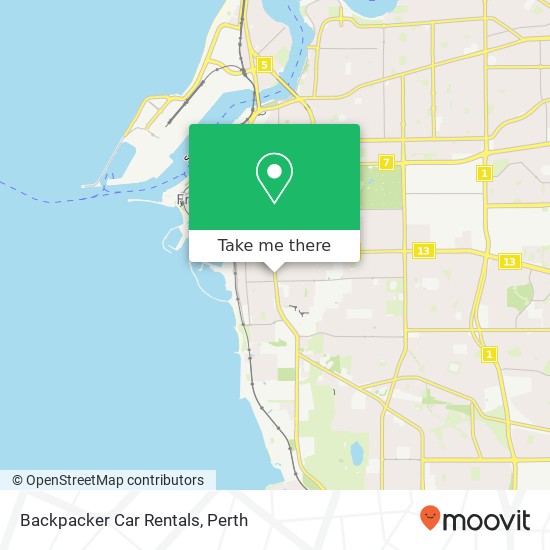 Backpacker Car Rentals map