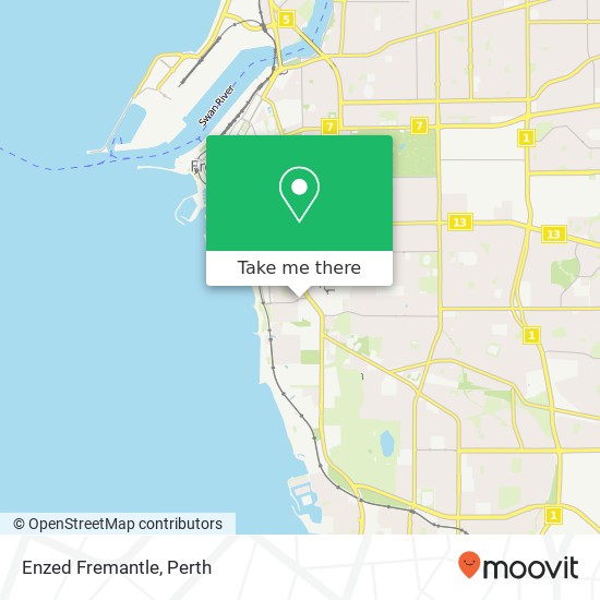 Mapa Enzed Fremantle