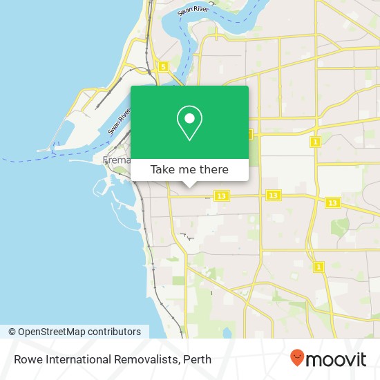 Mapa Rowe International Removalists