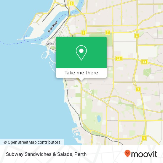 Subway Sandwiches & Salads map