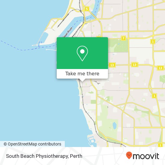 South Beach Physiotherapy map