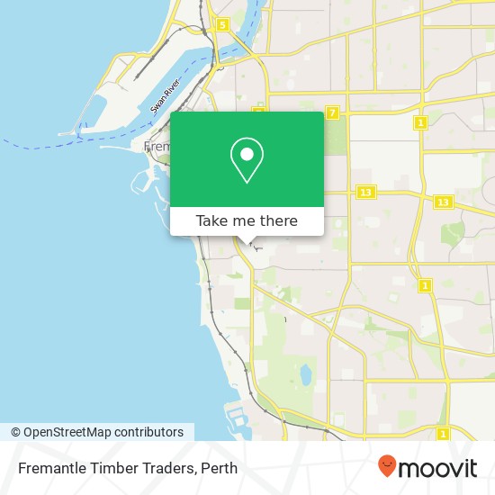 Mapa Fremantle Timber Traders