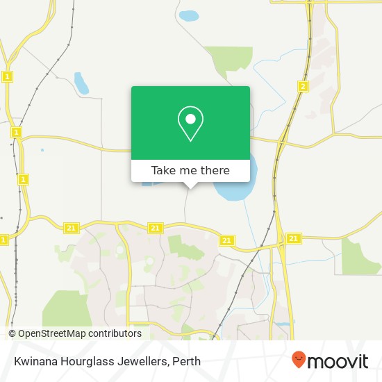 Kwinana Hourglass Jewellers map