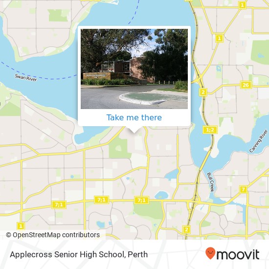 Mapa Applecross Senior High School