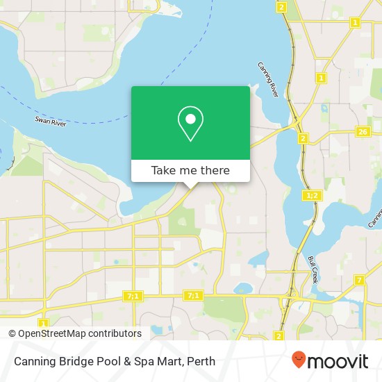 Mapa Canning Bridge Pool & Spa Mart