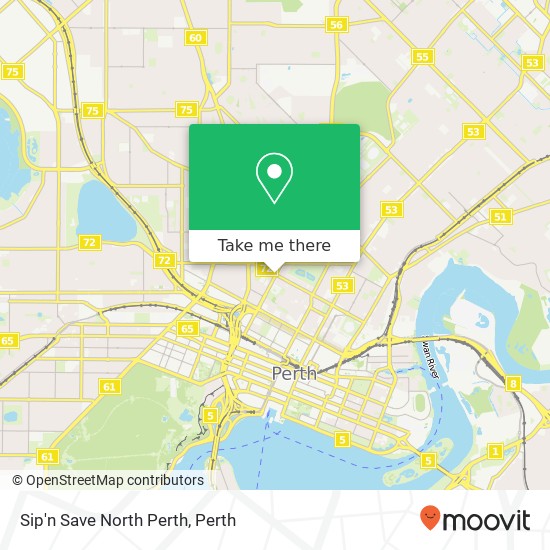 Sip'n Save North Perth map