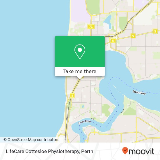 LifeCare Cottesloe Physiotherapy map