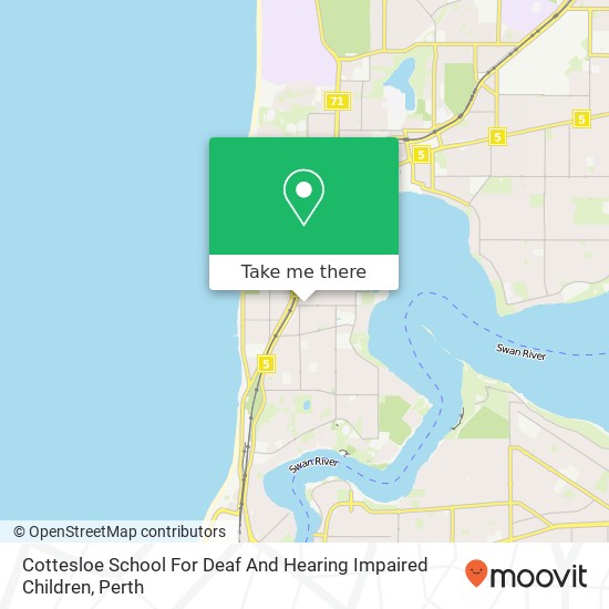 Cottesloe School For Deaf And Hearing Impaired Children map