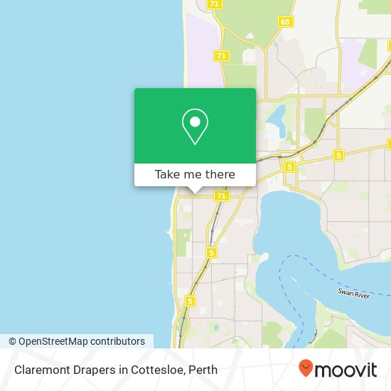 Claremont Drapers in Cottesloe map