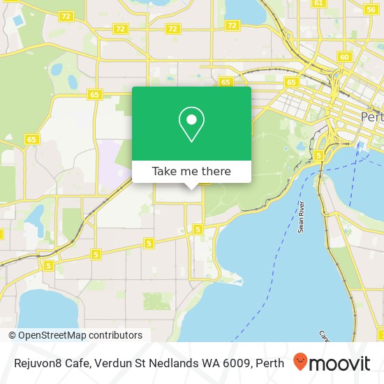 Mapa Rejuvon8 Cafe, Verdun St Nedlands WA 6009