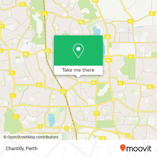 Chantilly, 18 Calectasia St Greenwood WA 6024 map