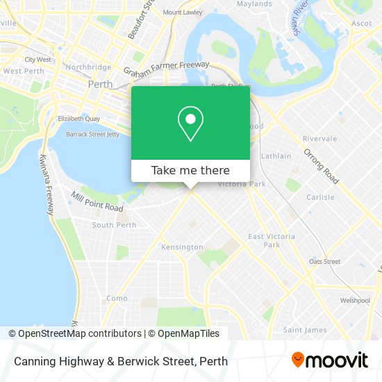 Mapa Canning Highway & Berwick Street