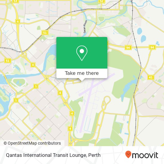 Mapa Qantas International Transit Lounge