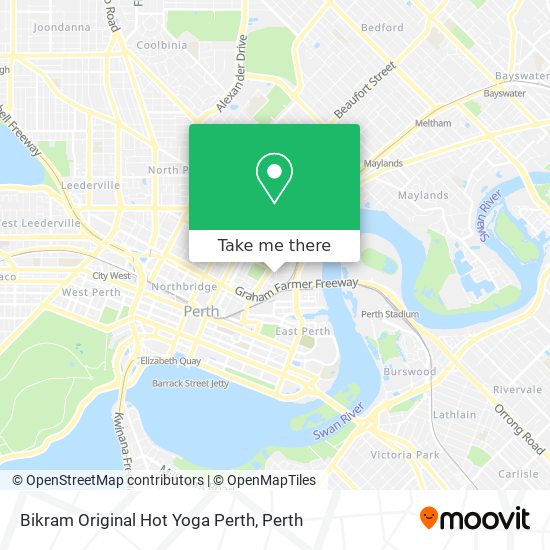 Mapa Bikram Original Hot Yoga Perth