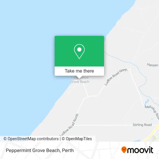 Mapa Peppermint Grove Beach
