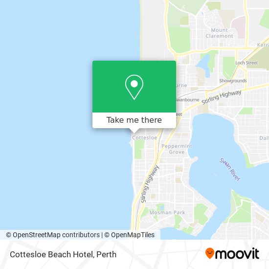 Mapa Cottesloe Beach Hotel