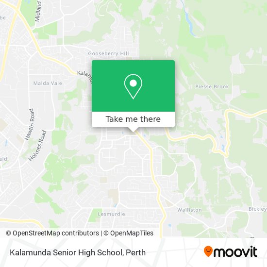 Mapa Kalamunda Senior High School