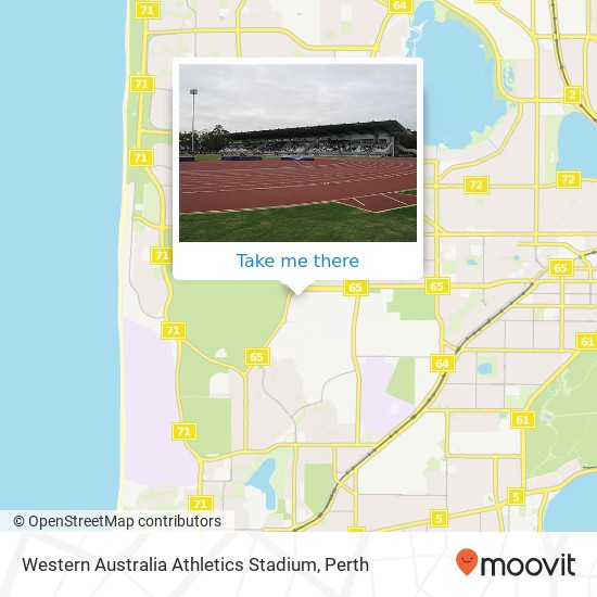 Western Australia Athletics Stadium map