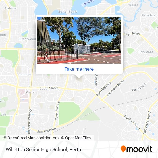 Mapa Willetton Senior High School