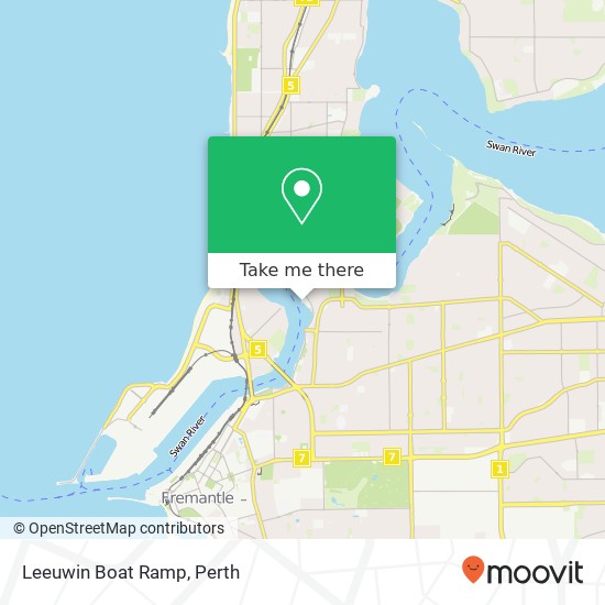 Mapa Leeuwin Boat Ramp