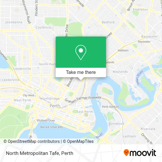 Mapa North Metropolitan Tafe