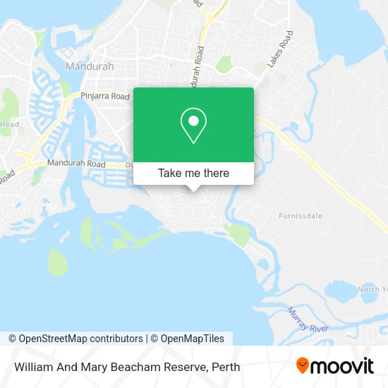 William And Mary Beacham Reserve map